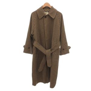 ロングコート 千鳥格子柄 ベルト付き マルチカラー /YF ECF007