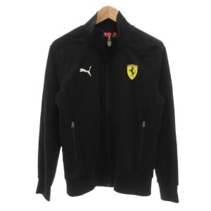 スクーデリア・フェラーリ コラボ 美品 トラックジャケット XS 黒 ブラック スタンドカラー ロゴ /IB