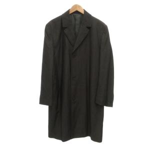 美品 チェスターコート ロング丈 L チャコールグレー センターベント /IB ECF007