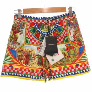 タグ付き イタリア製 ショートパンツ ショーツ 9/10 カレットモチーフ グラフィックプリント マルチカラー