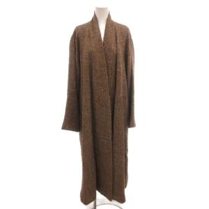 ロングコート シルク 2 ブラウン