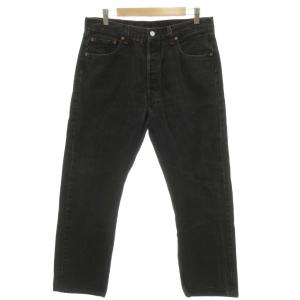 デニムパンツ 501 ボタンフライ 5ポケット W34 L30 ブラック