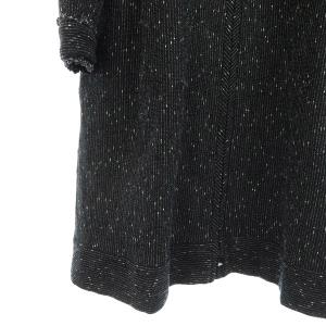 TO BE CHIC ワンピース 膝丈 長袖 ジップアップ ツイード 40 紺