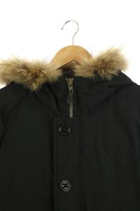 SIERRA DESIGNS ダウンジャケットアウター フード ジップアップ ファー M 黒 ブラック