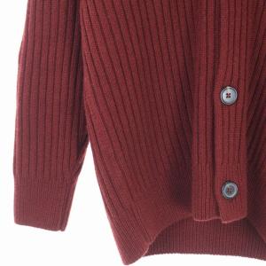 HERMES ニット カーディガン 長袖 カシミヤ S レッドブラウン