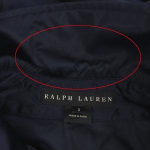 RALPH LAUREN ステンカラーコート アウター サテン S 紺 ネイビー