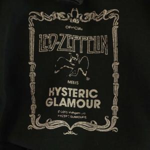 ANDY WARHOL by HYSTERIC GLAMOUR M-65 LED-ZEPPELINモデル ジャケット ミリタリー ジップアップ 刺繍 ライナー付き スタッズ装飾 S 黒 ブラック