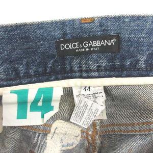 DOLCE&GABBANA デニムパンツ ダメージ加工 USED加工 44ブルー