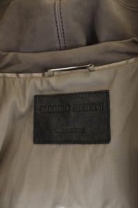 GIORGIO ARMANI レザージャケット テーラード 総裏地 46 グレー