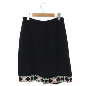 Emilio Pucci タイトスカート ひざ丈 ラップ ブラック 