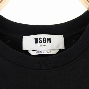 MSGM スウェット トレーナー 長袖 ロゴ プリント S 黒 ブラック