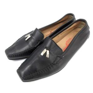 レザーローファー 7.5 ブラック