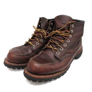 RED WING 7.5D 25.5cm クラシカルモック ワークブーツ アイリッシュセッター 羽タグ レザー 茶 ブラウン 8146