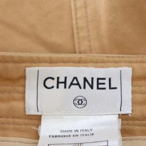 CHANEL スカート ひざ丈 Aライン 台形 38 ベージュ