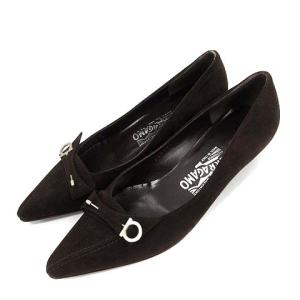 ガンチーニ スエードパンプス ブラウン