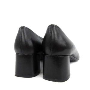 PRADA SPORT パンプス チャンキーヒール スクエアトゥ バックル レザー 35 22.0cm 黒 ブラック