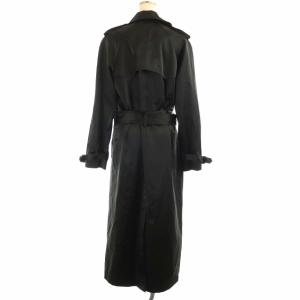 RALPH LAUREN チェスターコート トレンチコート ダブル ロング ベルト 11 L-XL 黒 ブラック