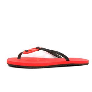 HERMES カラネラ シェーヌダンクル トングサンダル トワルテクニック ラバー 24cm レッド