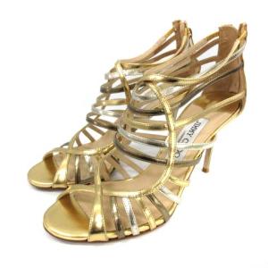 ストラップサンダル 37.5 ゴールド