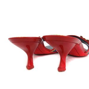 LOUIS VUITTON モノグラム リボンデニムミュール 36.5 インディゴ