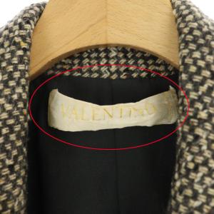 VALENTINO テーラードジャケット ファー 10 グレー