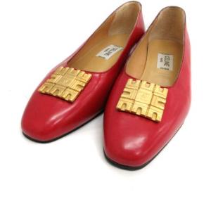 CELINE ヴィンテージ パンプス 金具 ロゴ 35.5