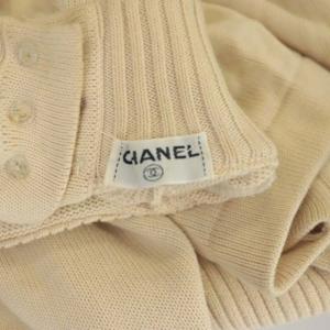 CHANEL ニット セーター ココマーク金ボタン 1 ベージュ
