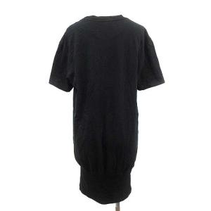 VALENTINO long t-shirt Tシャツ カットソー ロング 半袖 ロゴ VLTN XS 黒