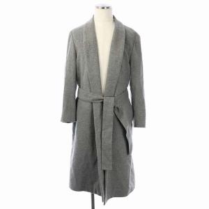 × ニックウースター NICK WOOSTER ショールカラーコート アウター ロング ウール カシミヤ ベルト付き L グレー