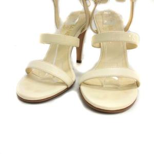 CHANEL ココマーク カメリア サンダル オープントゥ 38C ベージュ