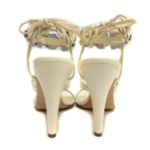 CHANEL ココマーク カメリア サンダル オープントゥ 38C ベージュ