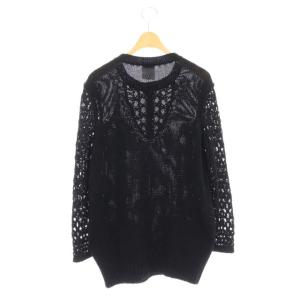 CHANEL メッシュニット ロング ココマーク 40 ブラック