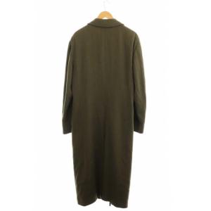 GIORGIO ARMANI チェスターコート アウター ダブル ロング ウール アルパカ混 L相当 カーキ