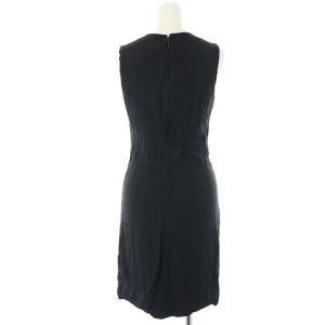 PRADA ワンピース ノースリーブ 膝丈 38 M ブラック