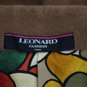 LEONARD 花柄シルクコート 9 ブラウン