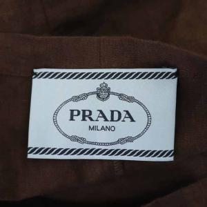 PRADA ワンピース ひざ丈 半袖 38 ブラウン