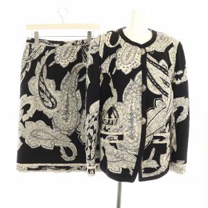 FASHION ヴィンテージ セットアップ ジャケット スカート L ブラック