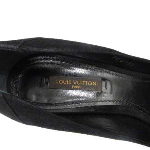 LOUIS VUITTON スエードハイヒールパンプス  36.5 ブラック