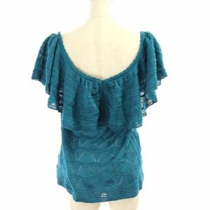 M MISSONI フレンチスリーブフリルカットソー 42 ブルー