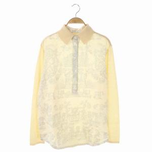 マルジェラ期 ハーフボタン 長袖 柄 切替 M