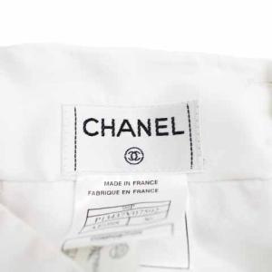 CHANEL 99P 90s ココマーク フレアスカート ヴィンテージ スリット 36 ホワイト