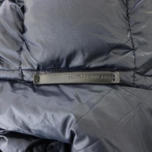 TOMORROWLAND ダウンジャケット 中綿 フード ウール カシミヤ混 ラクーンファー M 紺 ネイビー