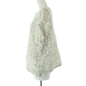 me ISSEY MIYAKE 20SS セットアップ カットソー スカート シワ加工 総柄 ホワイト