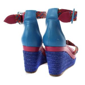 HERMES イネス ウェッジソールサンダル 35 ピンク