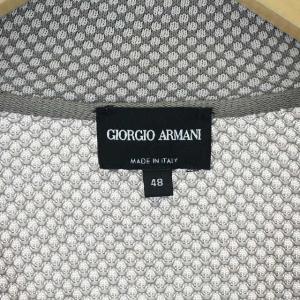 GIORGIO ARMANI ニットカーディガン オーバーサイズ 48 L ベージュ グレー