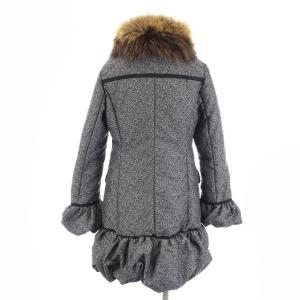 LANVIN en Bleu ラクーンファーツイードダウンコート グレー