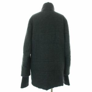 Y's YOHJI YAMAMOTO 中綿コート リブ ウール リネン混 2 チャコールグレー