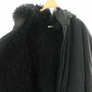 GIVENCHY ファー付モッズコート ライナー チベットラム ブラック