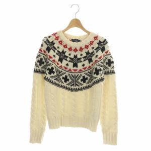ニット ネイティブ柄 アイボリー
