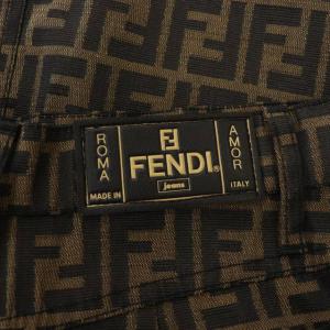 FENDI ズッカ柄 タイトスカート ひざ丈 I44 ブラウン